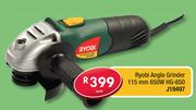 Ryobi Angle Grinder 115mm 650W HG-650-Each