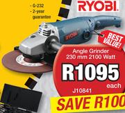 Ryobi Angle Grinder 230mm 2100 Watt J10841-Each