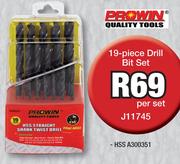 Prowin 19 Piece Drill Bit Set J11745-Per Set