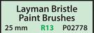 Layman Bristle Paint Brushes P02778-25mm