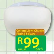 Ceiling Light Cheese Fitting Square H39185-Each