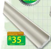 Polystyrene Cuban Cornice C09173-2m Each
