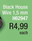Black House Wire 1.5mm-Each