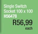 Single Switch Socket 100 x 100-Each