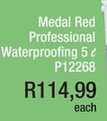 Medal Red Professional Waterproofing-5Ltr Each