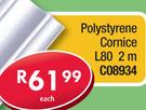 Polystyrene Cornice L80 2m-Each