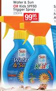 Sun Lab Water & Sun Or Kids SPF50 Trigger Spray-250ml Each