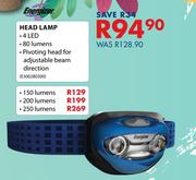 Energizer 200 Lumens Head Lamp E300280300