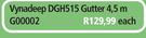 Vynadeep DGH515 Gutter 4.5m G00002-Each