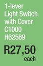 1 Lever Light Switch With Cover C1000 H62569-Each