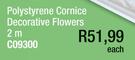 Polystyrene Cornice Decorative Flowers 2m C09300