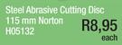 Steel Abrasive Cutting Disc 115mm Norton H05132-Each