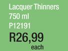 Lacquer Thinners P12191-750ml