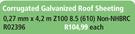 Corrugated Galvanized Roof Sheeting 0.27mmx 4.2m Z100 8.5(610) Non-NHBRC R02396-Each