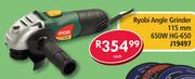 Ryobi Angle Grinder 115mm 650W HG-650 J19497-Each