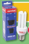 Eurolux Energy Saving Lamp 15W BC/ES H29945/H29946-Each