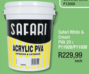 Safari White & Cream PVA P11928/P11930-20L Each