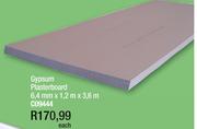 Gypsum Plasterboard 6.4mm x1.2x3.6m C09444