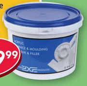 Upper Edge White Acrylic Cornice Glue P09553-5L
