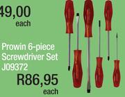 Prowin 6 Piece Screwdriver Set J09372-Each