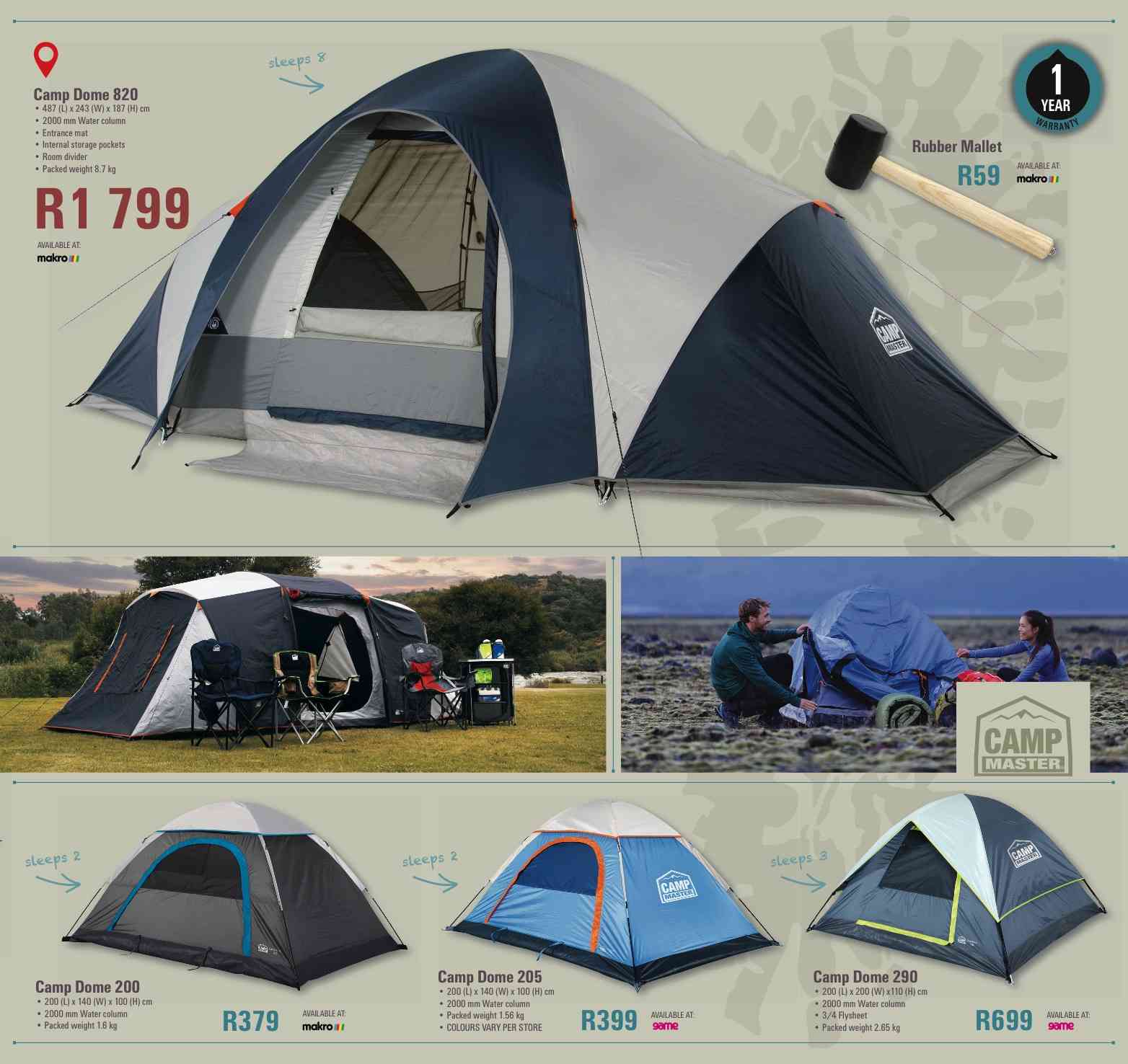 campmaster dome 200 tent