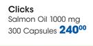 Clicks Salmon Oil 1000 mg 300 Capsules-Per Pack