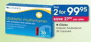 Clicks Diabetic Multivitamin 30 Capsules-2Packs Per Offer