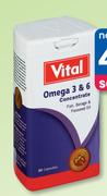 Vital Omega 3 Concentrate 30 Capsules-Per Pack