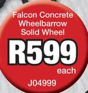 Lasher Falcon Concrete Wheelbarrow Solid Wheel J04999-Each