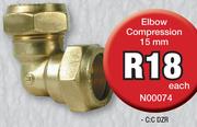 Elbow Compression 15mm N00074