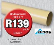 Marley Underground Pipe 6m N07601