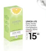Lemon Lite Even Tone /Oil Control Complexion Cream-50ml