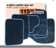 4 Piece Carpet Mat Set-MA44BE/GY/RD
