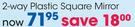 Clicks 2 Way Plastic Square Mirror