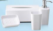 Clicks White Plastic Toothbrush Holder