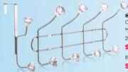 Clicks Chrome Door Hooks With Crystal Ends 2 Hooks