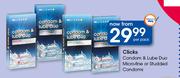 Clicks Condom & Lube Duo Micro Fine Or Studded Condoms-Per Pack