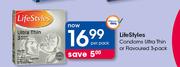 Life Styles Condoms Ultra Thin Or Flavoured 3 Pack-Per Pack