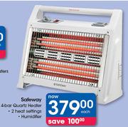 Safeway 4 Bar Quartz Heater-Each