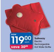Safeway Electric Rechargeable Hot water Bottle-Each