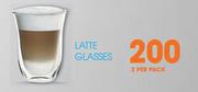 DeLonghi Latte Glasses-2's Per Pack