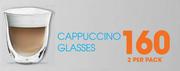 DeLonghi Cappuccino Glasses-2's Per Pack