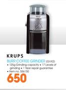 Krups Burr Coffee Grinder-GVX2