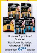 Duracell Plus Power Batteries-Per Pack