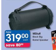 M Stuff Black Big Barrel Speaker-Each