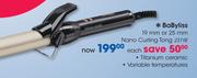 BaByliss 19mm or 25mm Nano Curling Tong 2319E