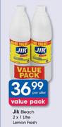 Jik Bleach Lemon Fresh-2 x 1Ltr Per Offer