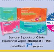 Clicks Household Wipes-Per Pack