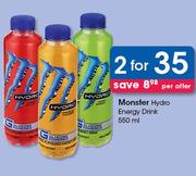 Monster Hydro Energy Drink-2 x 550ml