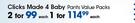 Clicks Made 4 Baby Pants Value Packs-Each